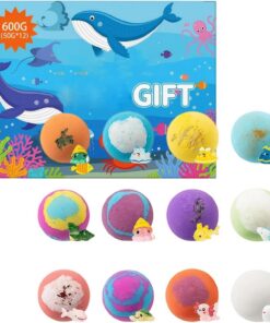Badebälle für Kids 12 Stück sanft erfrischende, schäumende Regenbogen | Badebälle als Strumpffüller für Kids Geeignet für , , Kinder, , Mädchen, Tochter und Sohn