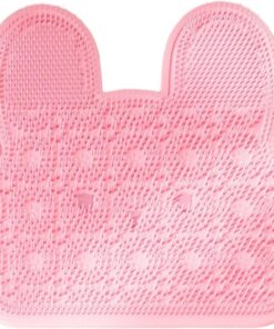 Shower Foot Scrubber - Cleaning Brush for Smooth Skin | Silicone Base with Stiff Bristles Suction Pads Non Slip Mat Design, Massage and Dirt Removal Tool for Bath Shower 11.97x13.86 in