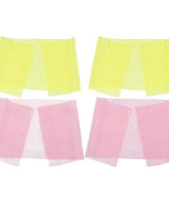 OUNONA 4 Stück Afrikanisches Peeling Netz aus Nylon Leichter Duschschwamm mit Großem 30x80cm Format für Tägliche Anwendung und Reisen Effektiv zum Reinigen Schwer Zugänglicher Stellen