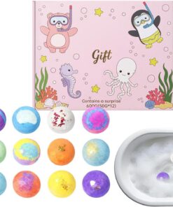 Badekugeln mit Spielzeug Sanfte Erfrischung Bunte Regenbogenfarben | Badeperlen Als Kleinigkeit Für Den Weihnachtsstrumpf Für Teenager Kinder Mädchen Tochter