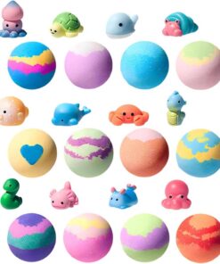 Badebälle für Kids 12 Stück Sanft Erfrischend Regenbogen Bunt | Badebälle als Strumpffüller für , Mädchen, Sohn, Tochter, Teenager