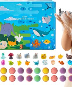 Badebälle 20-teilig, Naturfarben | Kinder Badebälle mit Leuchtspielzeugen zum Baden, Entspannen, , Geburtstag, als Geschenk