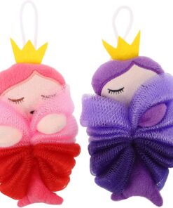 Kinder Badekugel aus Pe, Cartoon Tierform, 2 Stück | Sanfte Peeling und Schaumbildung, für Badezimmerwäsche und Badewanne, für Kleinkinder