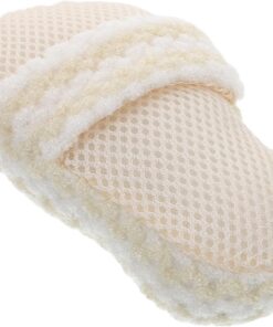 VALICLUD Niedlicher Peeling Waschlappen in Pantoffelform aus Seidenbaumwolle für Sanfte Reinigung und Müheloses Waschen unter Dusche oder Beim Baden in Beige