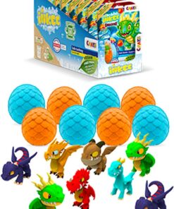 INKEE Surprise Dragons Bag 3er Pack - 3x Badebomben Kinder mit Überraschung, Drachen Spielzeug Figur im Inneren – Badekugel Kinder Cola-Orange Duft – Badespaß Badekugeln mit Überraschung (3x100g)
