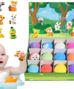 Badebälle für Kinder 12 Stück natürlicher Erfrischungsschaum mit Tierfigur | Schaumbadkugeln für Mädchen und Für , Geburtstag, Kinder, Mädchen,