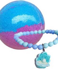 Shower Bath Ball, Salt Cleansing Sphere, Fine Bubble Bath Toy, Skin Care Relaxation Set Bracelet Included Design for Boys Girls Children Home Travel Bathroom Dorm Birthday Use Kit System