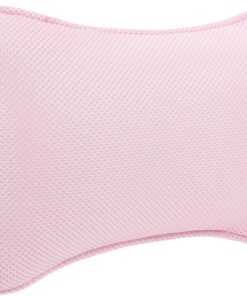 OUNONA Badewannenkissen aus 3D-netzgewebe mit Saugknöpfen Knochenform und Kopfstütze Rosa Polyesterfaser für Spa und Bad nach Sport