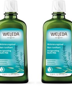 WELEDA Bio Rosmarin Aktivierungsbad, Naturkosmetik Bio Bade Essenz gegen Müdigkeit und zur Durchwärmung und Aufmunterung des Körpers, Badezusatz mit angenehmem Duft (1 x 200 ml) (Packung mit 2)