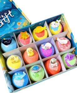 Badebälle 12 Stück Natürlich Sicher Lustig | Badebrause für Kinder Duschzubehör Duschball Schaumbad für Kinder, , Mädchen, Zuhause, Badewanne, Badezimmer, Schwimmbad,