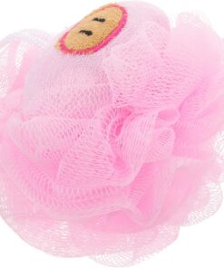 VALICLUD Rosa Badeschwamm Duschball aus Pe Kompakter Körperpeeling Badeball für Sanfte Hautreinigung unter Dusche für Empfindliche Haut und Tägliche Pflege