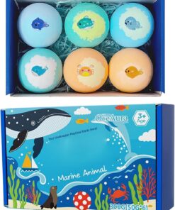 Shower Ball 6 Stück Körper-Reiniger zum Einweichen | Schaumbad Spa Set mit Tierfiguren zum für Reisen und Hotels, Wanne, Zuhause, Spa, Mädchen, und Kinder !!!!!!!!!!