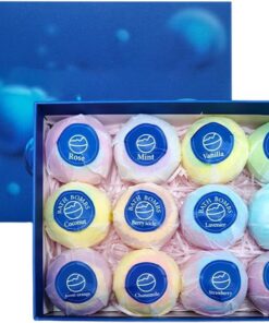Bombes bain interactives, bain moussant surprise, bombes douche 7,6x2,05x5,87 pouces avec à l'intérieur, ensemble pétillant au sel mer, boule baignoires avec mélange parfum, boules de douche