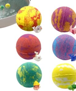 Schaumbadkugeln - Mit Spielzeug innen, 6-teilige bunte Blasen,Kinderbadbälle mit in der Dunkelheit leuchtenden Spielzeugen | Geeignet für Badewanne, Badezimmer, Party, Spa, Hotel und Urlaub.