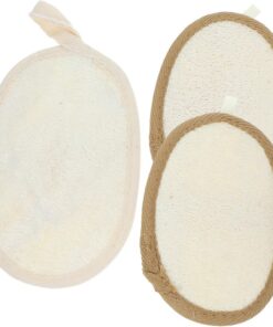 VALICLUD 3 Stck Teiliges Loofah Schwamm Natürliche Bade Duschschwämme mit Sanftem Peeling Hautschonend Schnell Trocknend Geeignet für Damen Effektive Hautreinigung und Abgestorbene