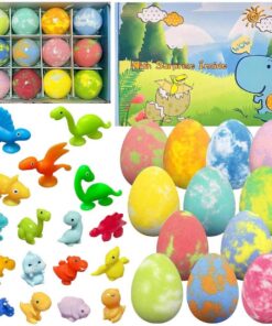 Dinosaur Bath Balls, Kids Toy Fizzers, Floating Bathing Set | Fizzy Bath Ball Set for Boys Girls Birthday Holiday Playdates Summer Travel Bathroom Restroom Hotel Home