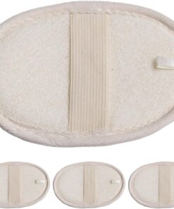 VALICLUD 4 Stück Luffa Peeling Schwammpads 10X145cm Natürliches Körperpeeling Duschschwamm Sanfte Reinigung für Damen Herren Reise Badezubehör