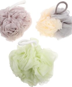 STOBAZA 3 Stück Badeschwämme aus Nylon für Dusche und Hautpflege mit Starker Reinigungskraft und Sanftem Peeling für Täglichen Gebrauch Zufällige Farbe