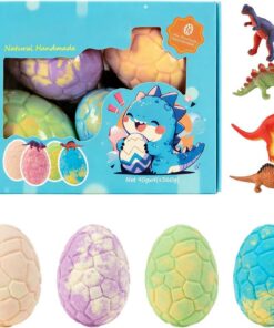 Badebälle 12-teilige Bio-Spaßbadekugeln | Brausige Dinosaurier Badekugeln mit Meersalz Geburtstagsgeschenk, Party-Geschenk, Weihnachtsstrumpf-Füller