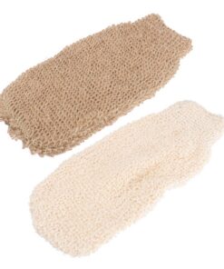 STOBAZA 2 Stück Jute Peelinghandschuhe für Sanfte Hautpeeling und Reinigung Hautfreundlich Braun für Dusche und Bad