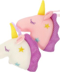 STOBAZA Einhorn Badeschwamm zur Hautberuhigung aus Netzgewebe 2 Stück und Aufhängen Peeling Schwamm Tiefenreinigung Cartoon Duschschwamm für Kinder und Erwachsene