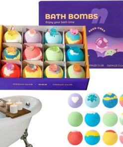 Badebälle für die Badewanne 12-teilige handgefertigte Körperreinigung | Badeschaum Spielzeug für Spa Zuhause Reise Hotel Entspannung Spiel Kinder Mädchen