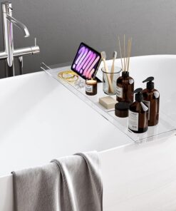 Generisch Badewannentabletts, (de:(Luxuriöses Badewannentablett aus durchsichtigem Acryl, modernes Badezimmerzubehör für die Organisation der Badewanne, 99,1 cm lang))
