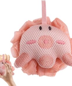 Kinder-Badeschwamm – weicher Duschschrubber in Tierform für Kinder mit sanftem PE-Mesh | leicht, einfach zu greifen, lustige, verspielte Designs fördert unabhängiges Waschen und baut reichhaltigen