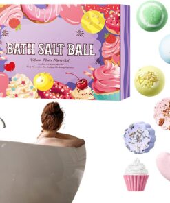 Badekugeln Für Frauen Bunte Seifenwaren Tägliche Spa Pflege Entspannung | 7-Teilige Entspannende Handgemachte Sprudelbadesalzkugeln Geschenk für Damen Mütter Muttertag Geburtstag Valentinstag Weih