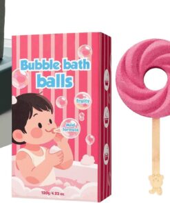 Sweet Soak – Schaumbad für Erwachsene, Lutscher-Form, 6 Stück duftende | Badesalzkugeln mit schäumender Wirkung für Frauen, Männer, Ehefrau, Oma, Mädchen, Jugendliche, , Zuhause, Reisen
