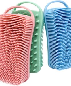 STOBAZA 3stücke Silikon-körperbürste Zweiteilige Duschbürste Quadratisch mit Luffa für Seite Bart Rücken Hautreinigung Peeling Baden Dusche
