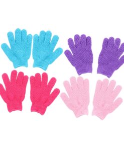 STOBAZA 8 Stück Polyester Peelinghandschuhe für Dusche und Spa mit Tiefenreinigender Wirkung zur Entfernung Abgestorbener Hautschuppen und Sanftem Peeling Zufällige Farbe