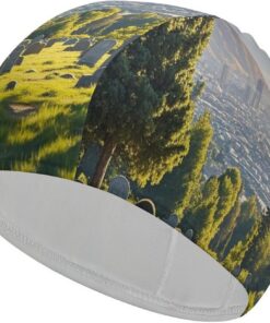 Badekappe mit hoher Elastizität, für langes Haar, kurzes Haar, bequem, große Duschhaube für Zugreduzierung und Haarschutz