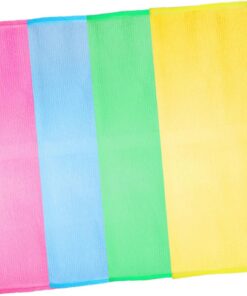 VALICLUD Peeling Rückenschrubber und Reinigung Schwer Erreichbarer Stellen 4 Stück aus Polyester und Nylon mit Sanfter Peelingwirkung für Dusche