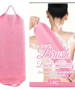 Body Scrub Towel - Langes Bad Rücken Scrubber mit Griffen für | Tiefenreinigung, Funktion , Arm, Nacken, Rücken, Körpertuch für Dusche, Bad, Spa, Zuhause, Wohnung, Wohnheim, Reisen, Hotel