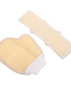 Körperbürsten Peeling Satz aus Sisal mit Stärkerer Massagefunktion und Leichtem Material Praktisches Hautpeeling Duschhandtuch für Bad und Körperpflege