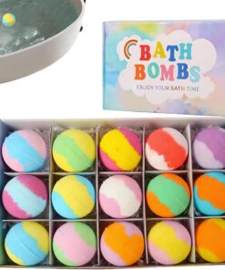 Badekugeln Mit Spielzeug - 15 Stück Körperwaschung - Natürliche Duschbälle | Für und Mädchen, Geburtstag, Ferien, Spieltermine, Sommer, Reisen, Bad, Toilette, WC, Hotel, Zuhause