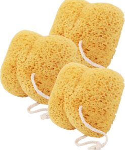 3 x Schwamm-Badeschwämme, weich, natürlich, für Damen und Herren, Dusche