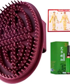 Massagebürste Tragbar, Öl, Punktkarte, Meridian, Muskelmassagegerät | Meridian-Bürstenmassage zur Ganzkörperentspannung für Männer, Frauen, Schönheitssalon, Rücken, Schultern, Arme,