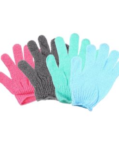 Healvian 4paare Duschhandschuhe Zur Tiefenreinigung Und Entfernung Abgestorbener Hautschüppchen Handschuhartige Waschlappen Für Hals Schultern Füße Und Mehr Badeschwämme Und Badehandschuhe
