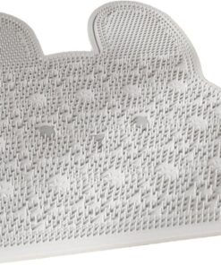 Shower Foot Scrubber - Cleaning Brush for Smooth Skin | Silicone Base with Stiff Bristles Suction Pads Non Slip Mat Design, Massage and Dirt Removal Tool for Bath Shower 11.97x13.86 in