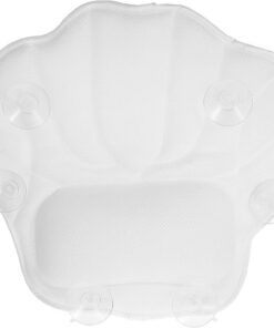 Healvian Badekissen für Badewanne mit Saugnapf Ergonomisches Nackenkissen aus Baumwolle und Schwamm Leichtes Spa Kissen für Entspannendes Baden zu Hause und Unterwegs