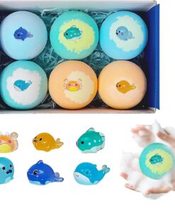 Sprudelbad Ball 6 Stück Entspannender Körpereiniger | Schaumbad Brause Kugel mit Tierspielzeug Geeignet für Kinder, und Mädchen, Spa, zu Hause, Badewanne, auf Reisen, in dem