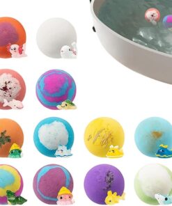 Badebälle inklusive Spielzeuge 12 Stücke Schäumend Sanft und Erfrischend | Badebälle als Strumpffüller für Kids geeignet für Teenager, , Kinder, , Mädchen, Tochter und