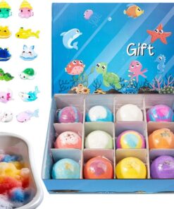 Badesalz – 12 Gadgets schnell duftende Auflösung, Spielzeug-Set mit Badekugeln für Kinder – für und Mädchen Kind Haus Reise Badezimmer Kindergarten