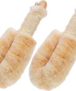VALICLUD 2 Stück-pack Sisal Peeling Duschbürsten Großformat Natürliche Körperpeelingbürste mit Trageschlaufe Robuste Badebürste für Rücken und Hautreinigung