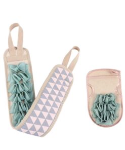 STOBAZA Peeling Handschuhe 2 Stück aus Polyester Baumwolle Hautfreundlich Griffig Duschhandschuhe Badepeeling Gurt für Porentiefe Reinigung und Körpermassage Badezubehör für Duschen und Hautpflege