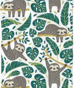 BAFAFA Adorable Sloth Printed Face Wash Cloths Fast Drying Washcloth Soft Fingertip Towels Absorbent Face Washcloth Soft Makeup Remover Cloths