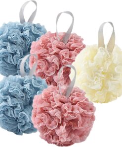 Nylon Badeball mit Spitzendesign Körperpeeling für Kinder | Badeball mit Spitzendesign 5 Stück Reichhaltiger Schaum zur Entfernung Abgestorbener Haut Zufällige Farbe Zufälliger Stil