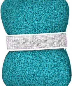 Leichter und kompakter Badeschwamm für das Badezimmer, weicher und hautfreundlicher Stoff, tragbar, Peeling für die Dusche, ideal für Zuhause und Reisen, 12 x 9 x 1,3 cm, Grün